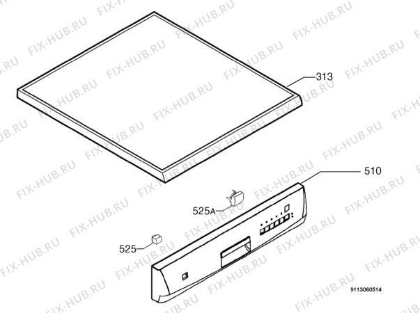 Взрыв-схема посудомоечной машины Zanussi ZDF4010X - Схема узла Command panel 037